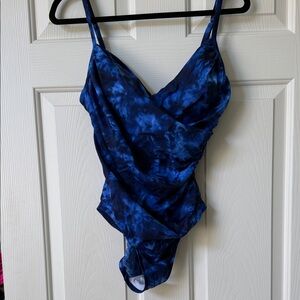 Blue Tie-Dye Swimsuit
